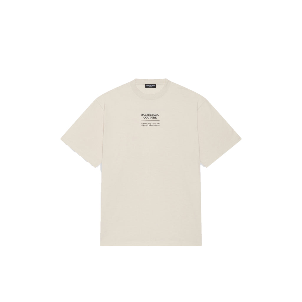 Balenciaga Women's Couture Boy T-shirt In Beige