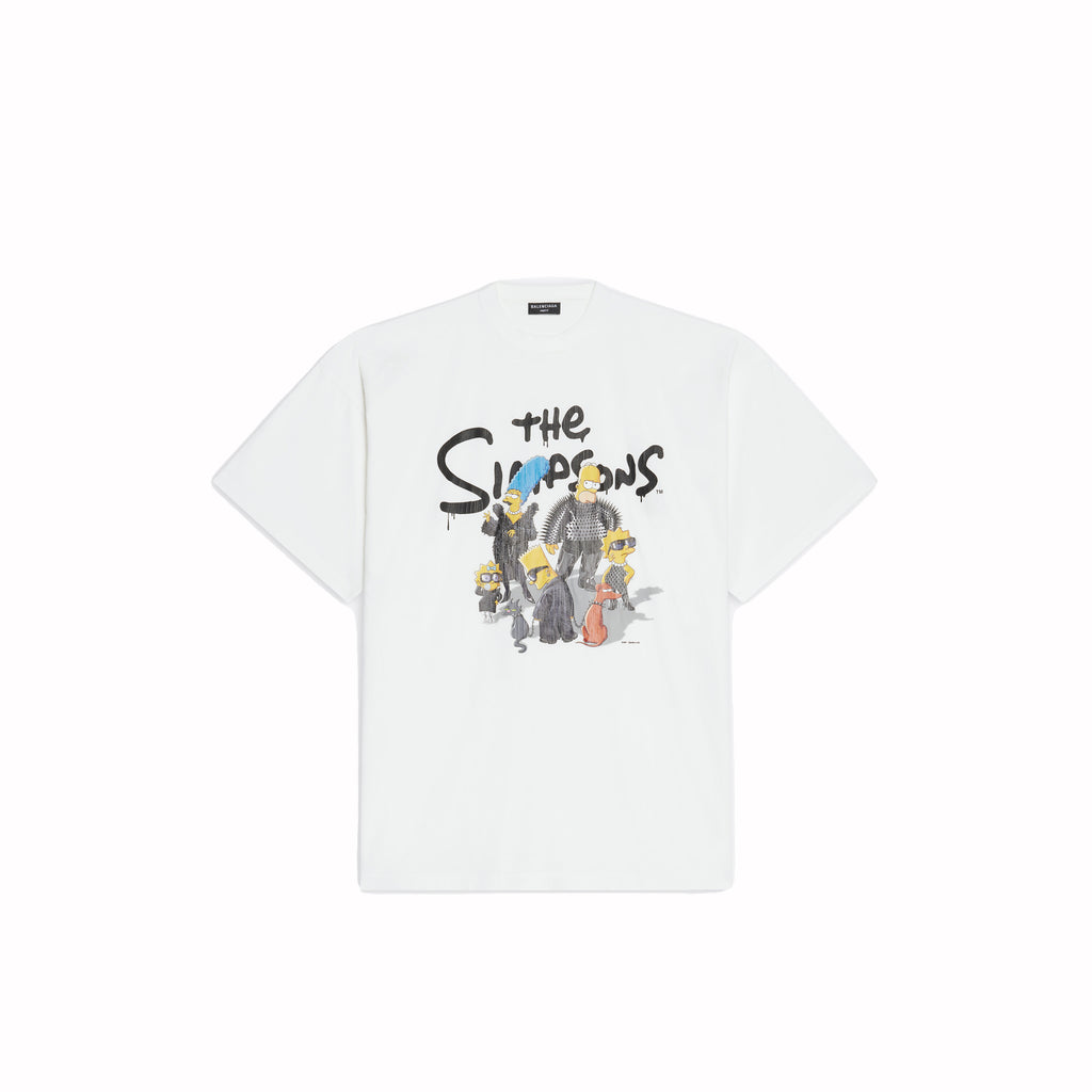 Balenciaga Men's the Simpsons TM & 20th Television T-Shirt Oversized In Indigo