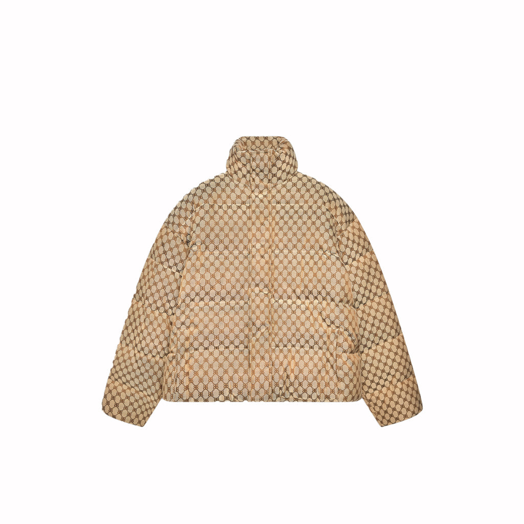Balenciaga Men's Hacker BB Puffer In Beige
