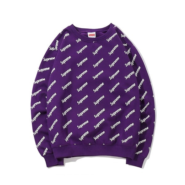 Supreme Crewneck Logo Printed Purple