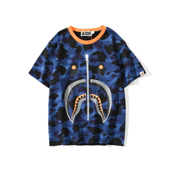 Bape Blue Camo zipper Tee