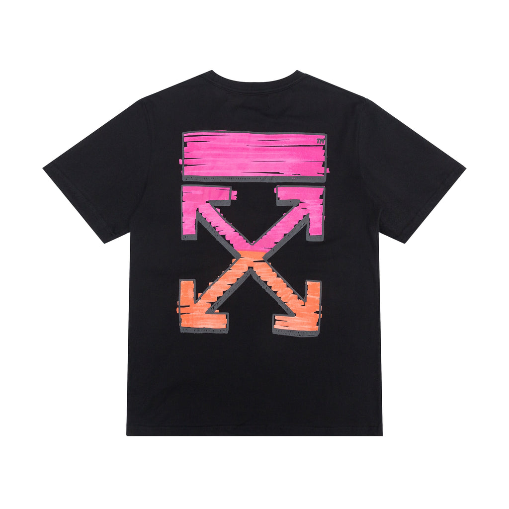 OFF-WHITE Marker Tee Black Fuschia