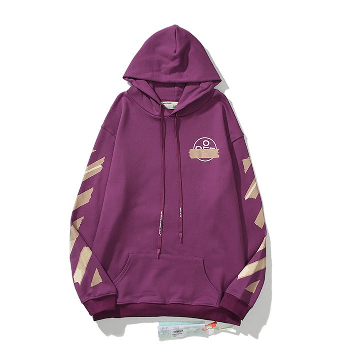 OFF-WHITE Tape Diag Arrows Hoodie Purple