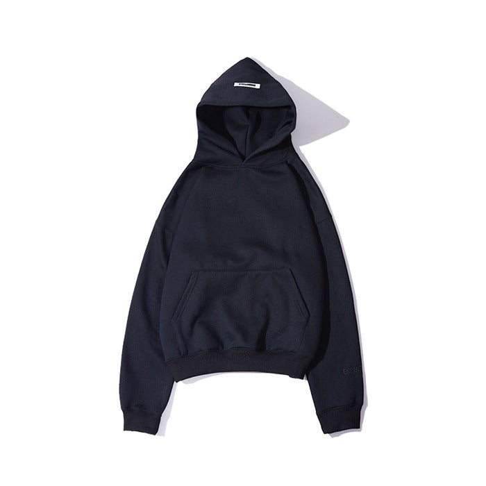 Fear Of God Essential Big Back Logo Hoodie Black