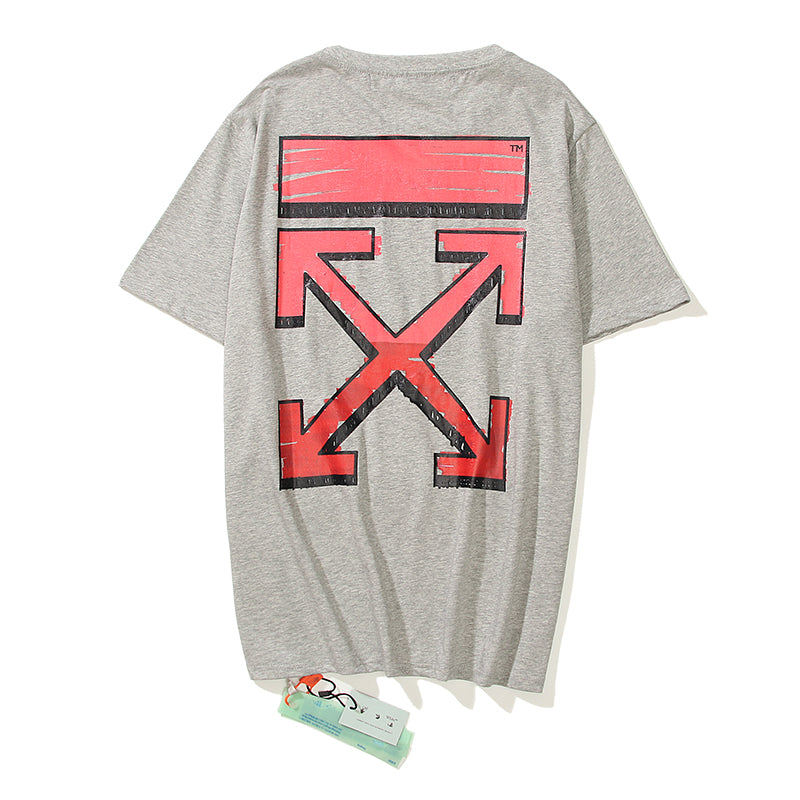 OFF-WHITE Marker Tee Heather Gray