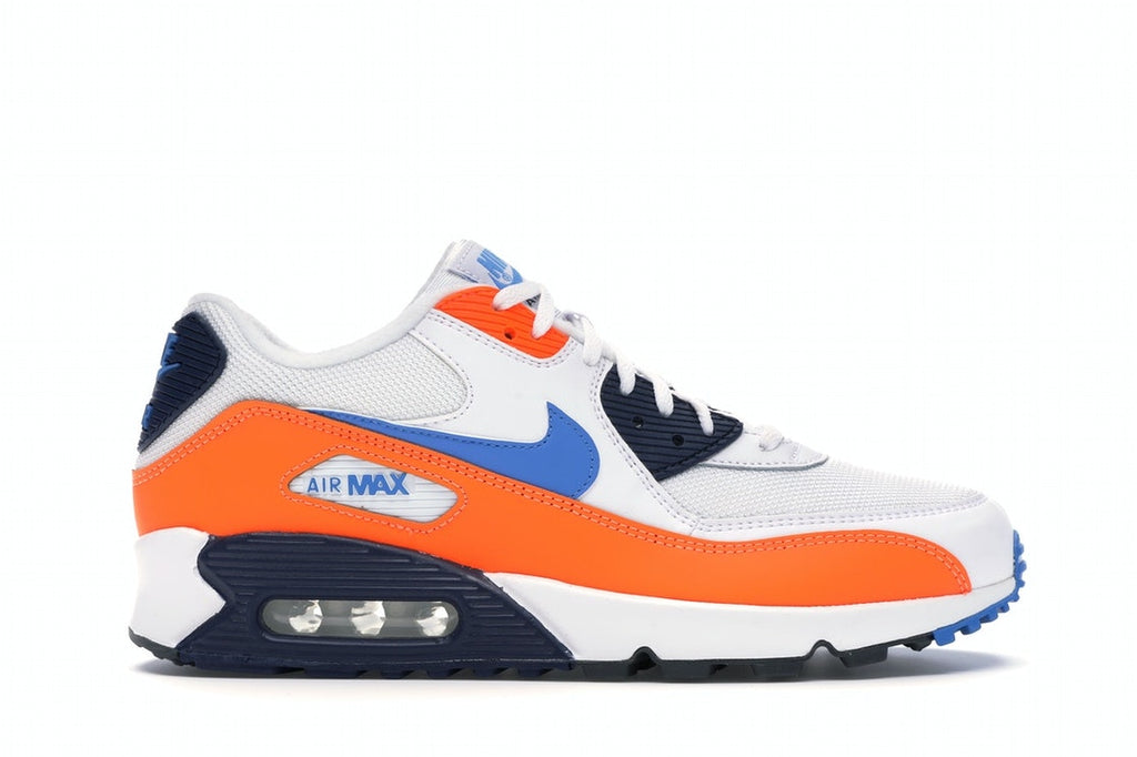 Nike Air Max 90 White Photo Blue Total Orange