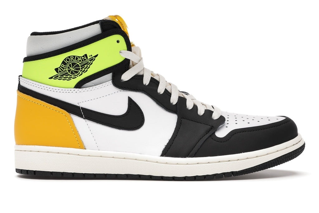 Air Jordan 1 Retro High White Black Volt University Gold