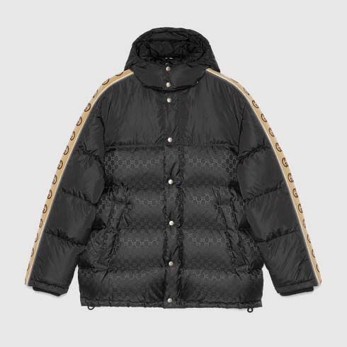 Gucci GG jacquard nylon padded coat