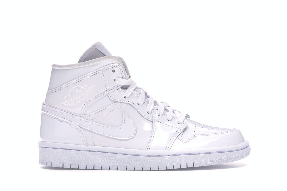 WMNS Air Jordan 1 Mid “Triple White Patent Leather”