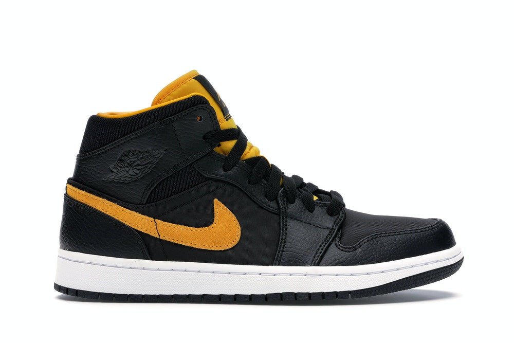 Air Jordan 1 Mid Black and University Gold