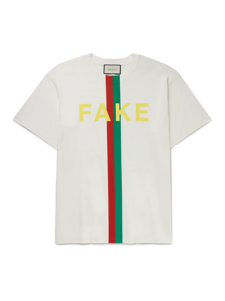 Gucci Not/Fake Tee White